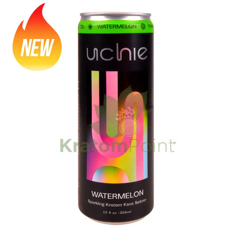 Uchie Watermelon Sparkling Kratom Kava Seltzer 12fl oz - Kava & Kratom