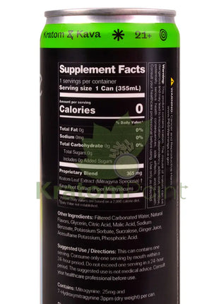 Uchie Watermelon Sparkling Kratom Kava Seltzer 12fl oz - Kava & Kratom