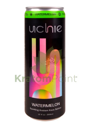Uchie Watermelon Sparkling Kratom Kava Seltzer 12fl oz - Kava & Kratom