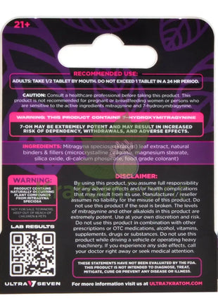 Ultra Seven 7-OH Mixed Berries Chewable 70mg Tablets 10 Count Hydroxy