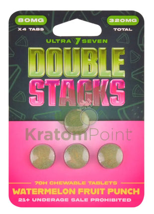 Ultra Seven Double Stacks 7 OH Watermelon Fruit Punch Chewable Tablets 320mg 4 count Hydroxy