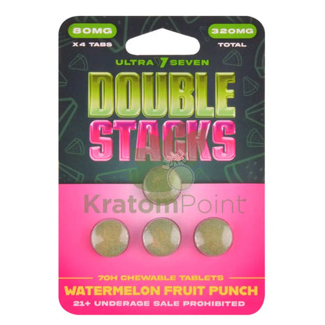 Ultra Seven Double Stacks 7 OH Watermelon Fruit Punch Chewable Tablets 320mg 4 count Hydroxy