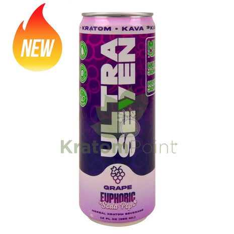 Ultra Seven Grape Herbal Kratom Euphoric Soda Pop 12fl oz