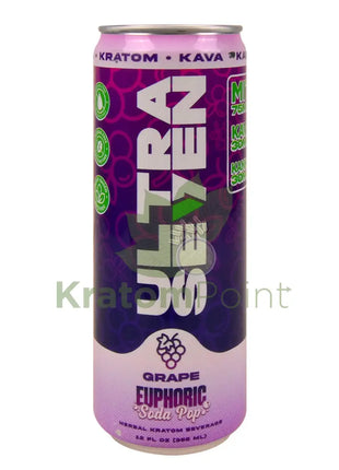 Ultra Seven Grape Herbal Kratom Euphoric Soda Pop 12fl oz