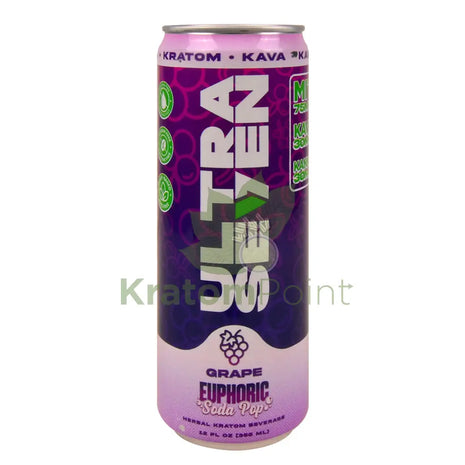 Ultra Seven Grape Herbal Kratom Euphoric Soda Pop 12fl oz