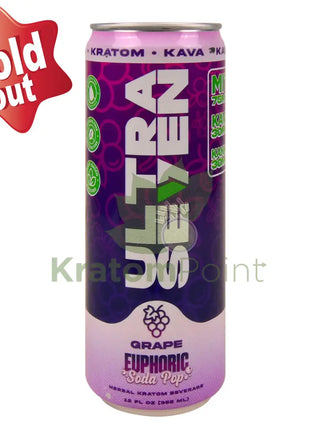 Ultra Seven Grape Herbal Kratom Euphoric Soda Pop 12fl oz