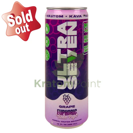 Ultra Seven Grape Herbal Kratom Euphoric Soda Pop 12fl oz
