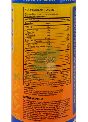 Ultra Seven Pineapple Citrus Herbal Kratom Euphoric Soda Pop 12fl oz