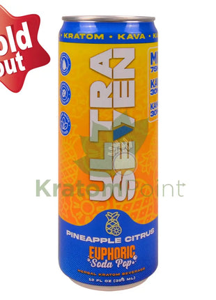 Ultra Seven Pineapple Citrus Herbal Kratom Euphoric Soda Pop 12fl oz