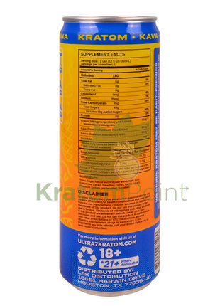 Ultra Seven Pineapple Citrus Herbal Kratom Euphoric Soda Pop 12fl oz