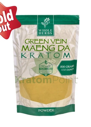Whole Herbs Green Vein Maeng Da Kratom Powder, 17.5oz