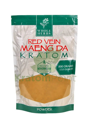 Whole Herbs Red Vein Maeng Da Kratom Powder, 17.5oz