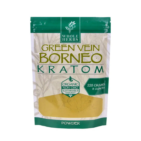Whole Herbs Kratom, 8oz Green Vein Borneo Powder