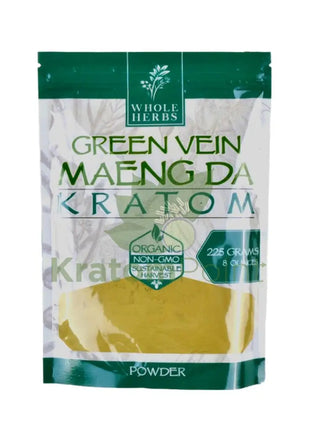 Whole Herbs Kratom powder Green Vein Maeng Da 8oz