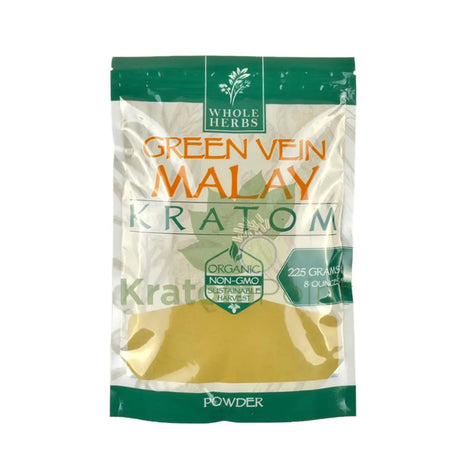 Whole Herbs Kratom powder Green Vein Malay 8oz