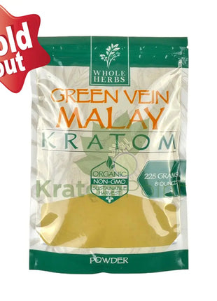 Whole Herbs Kratom powder Green Vein Malay 8oz