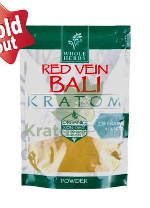 Whole Herbs Kratom powder Red Vein Bali 8oz