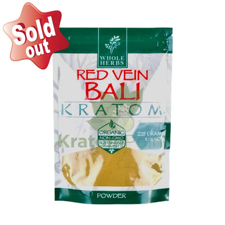 Whole Herbs Kratom powder Red Vein Bali 8oz