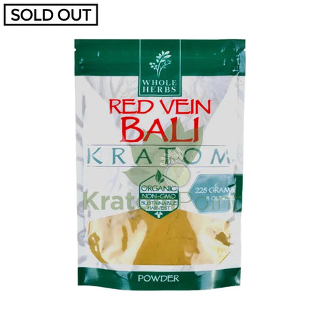 Whole Herbs Kratom powder Red Vein Bali 8oz