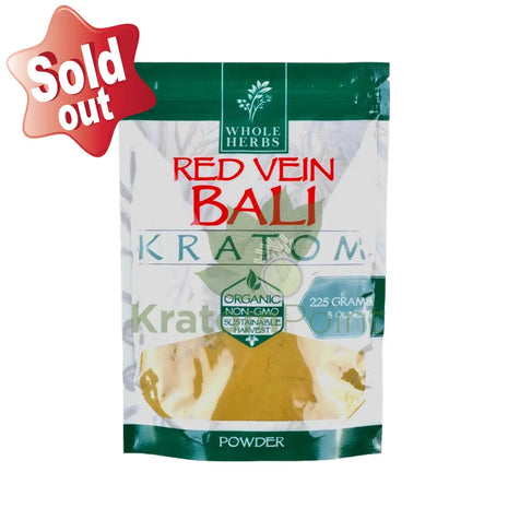 Whole Herbs Kratom powder Red Vein Bali 8oz