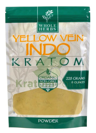 Whole Herbs Kratom 8Oz Yellow Vein Indo Powder Wholeherbs