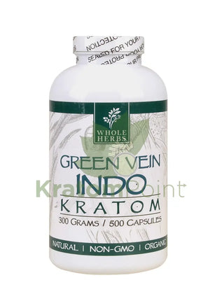 Whole Herbs Kratom Indo 500Ct Capsules Wholeherbs