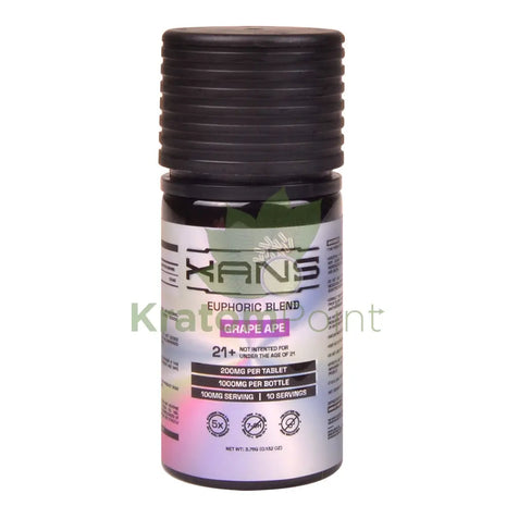 Xans Grape Ape Euphoric Blend 200mg Kratom Tablets 5ct