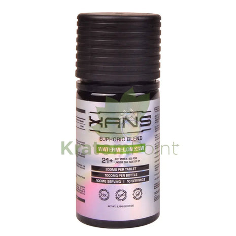 Xans Watermelon Kiwi Euphoric Blend 200mg Kratom Tablets 5ct