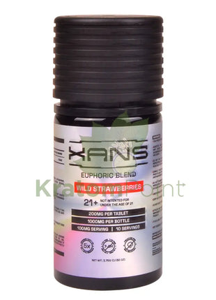 Xans Wild Strawberries Euphoric Blend 200mg Kratom Tablets 5ct