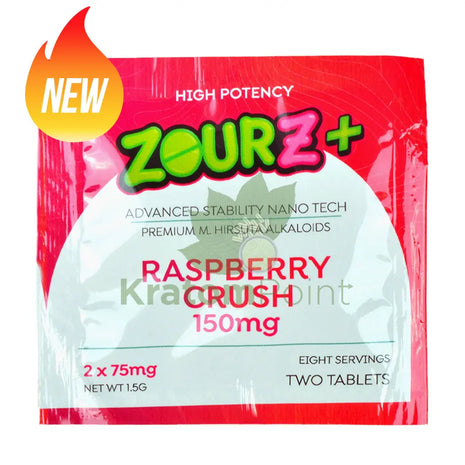 Zourz+ Advanced Stability Nano Tech M.Hirsuta Alkaloids 150mg Raspberry Crush 2 count - M.Hirsuta